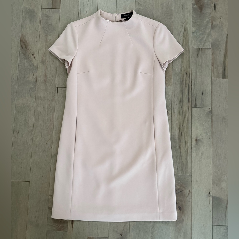 *NWT* Theory Jasneah Admiral Crepe Mini Dress, Blush Pink
